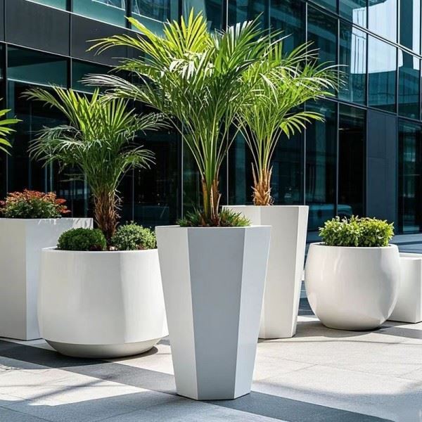 Fiberglass Cube Planters